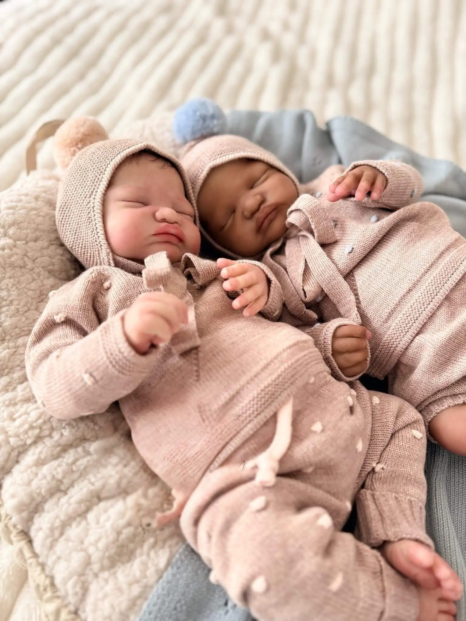 Emilie Olive and Emmett Oliver Full Body Silicone Twin Reborn Dolls