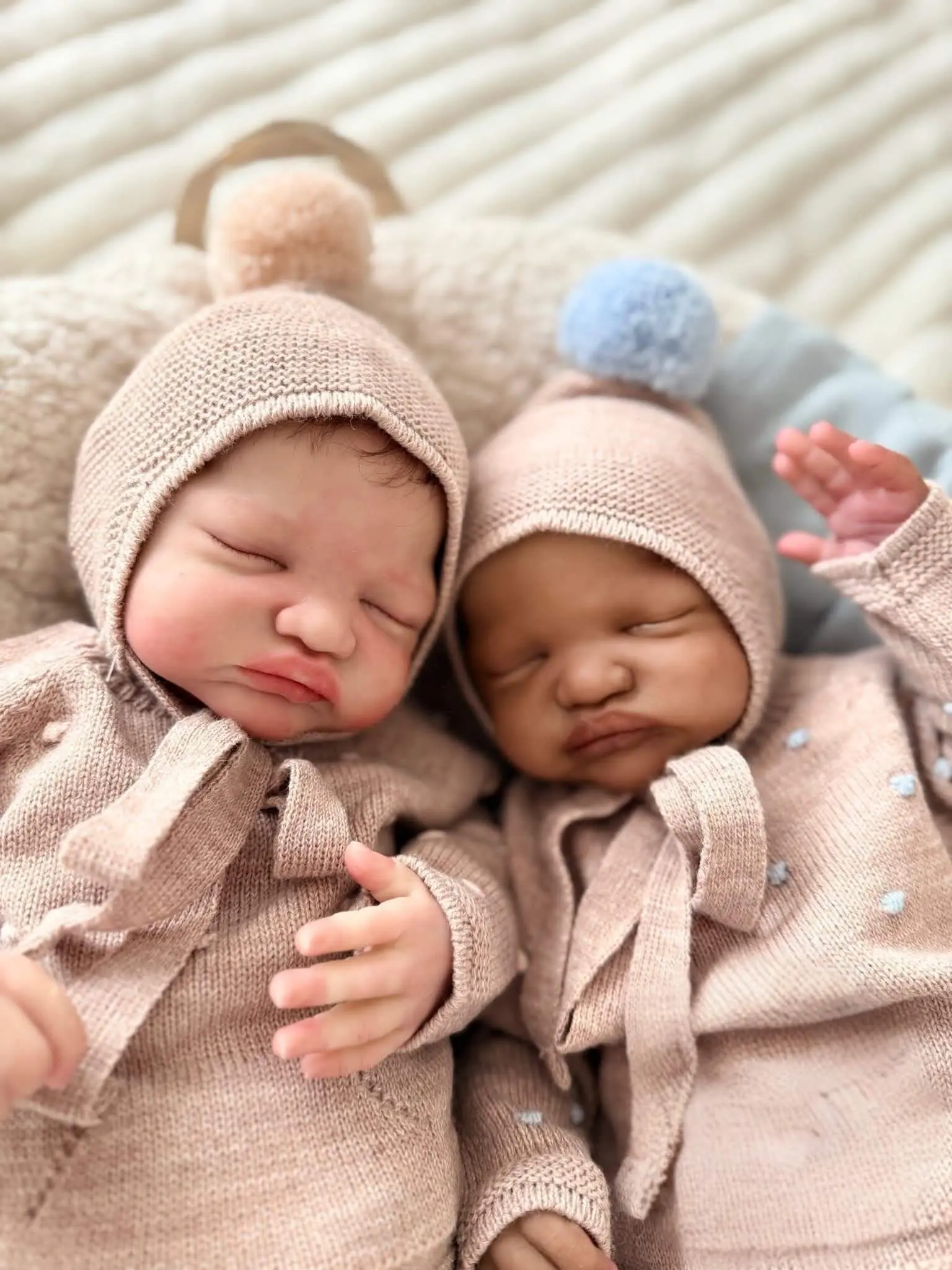 Emilie Olive and Emmett Oliver Full Body Silicone Twin Reborn Dolls